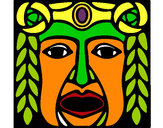 Dibujo Máscara Maya pintado por soyfan