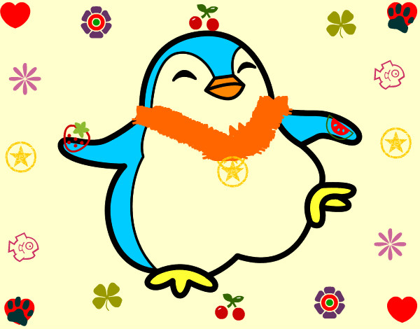 Dibujo Pingüino bailando pintado por dan777