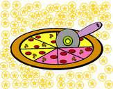 Dibujo Pizza pintado por rosariodia