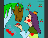 Dibujo Princesa y caballo pintado por santiool
