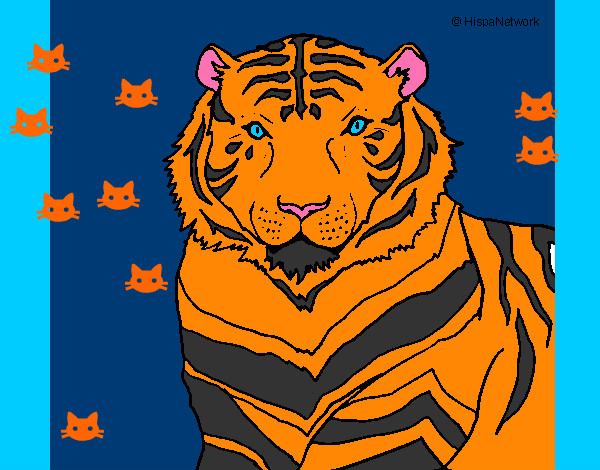 Dibujo Tigre 3 pintado por santiool