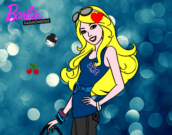 Dibujo Barbie casual pintado por Amaya123