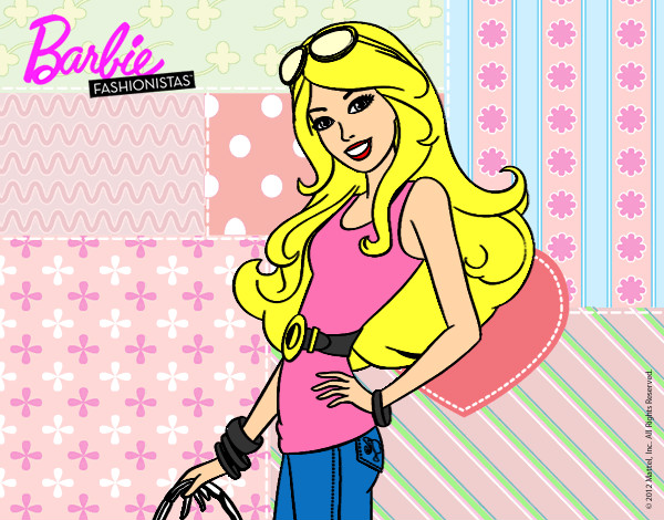 Dibujo Barbie casual pintado por Marigaby