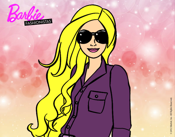 Dibujo Barbie con gafas de sol pintado por joseleo