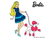 Dibujo Barbie paseando a su mascota pintado por juliamonbu