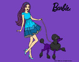 Dibujo Barbie paseando a su mascota pintado por katadaya 