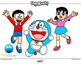 Dibujo Doraemon y amigos pintado por abrilmamin