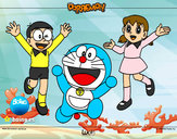Dibujo Doraemon y amigos pintado por nereitaper