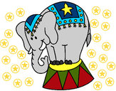 Dibujo Elefante actuando pintado por maria200