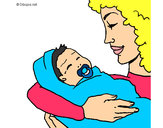 Dibujo Madre con su bebe II pintado por cookie1234