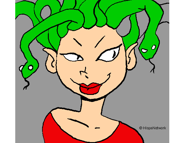 Dibujo Mujer medusa pintado por albertillo