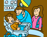 Dibujo Niño en el dentista pintado por zochu