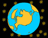 Dibujo Planeta Tierra pintado por abrilmamin