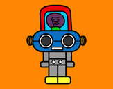 Dibujo Robot con luz pintado por izan4