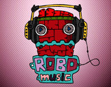 Dibujo Robot music pintado por Cata_Swag