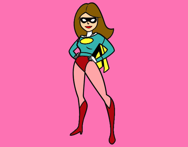 Dibujo Superheroina pintado por zochu