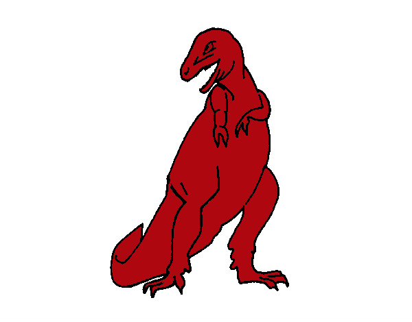 Dibujo Tiranosaurios rex pintado por espumita