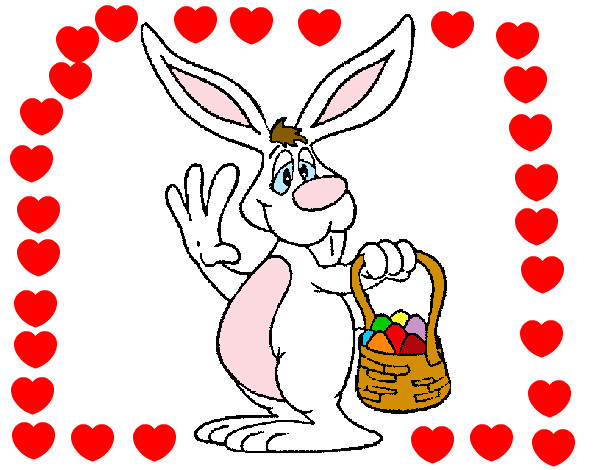 Dibujo Conejo con una cesta pintado por carl