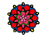 Dibujo Mándala con una flor pintado por santimunro