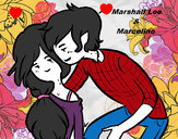 Dibujo Marshall Lee y Marceline pintado por stellax