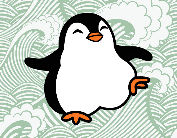 Dibujo Pingüino bailando pintado por maria200