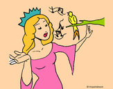 Dibujo Princesa cantando pintado por solsticio