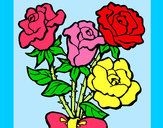 Dibujo Ramo de rosas pintado por noelia172