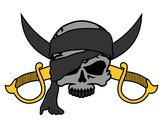 Dibujo Símbolo pirata pintado por santimunro