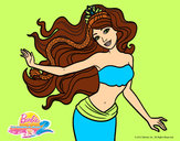 Dibujo Sirena con corona pintado por Sole1197