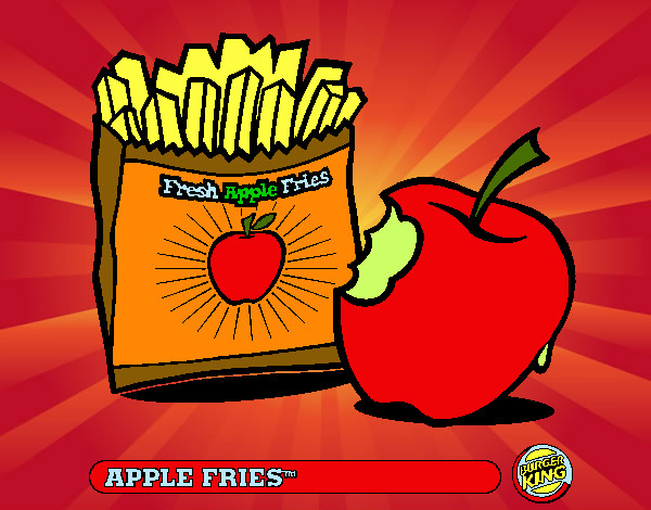 Dibujo Apple fries pintado por fran_dr