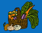Dibujo Cesta de verduras pintado por filipongui