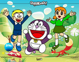 Dibujo Doraemon y amigos pintado por Aidiii