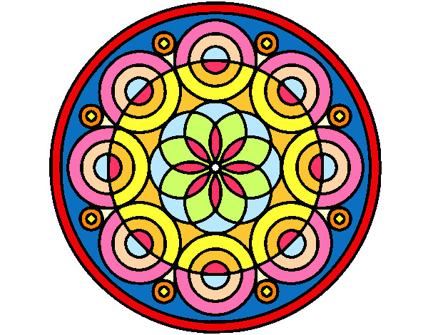 Dibujo Mandala 35 pintado por intensidad