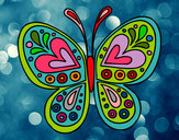Dibujo Mandala mariposa pintado por alma11