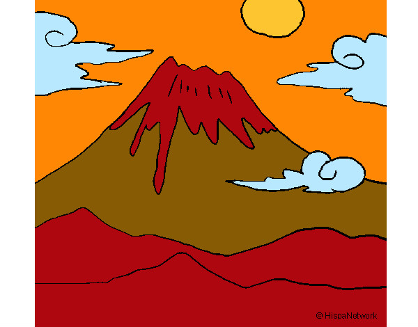 Dibujo Monte Fuji pintado por vero05