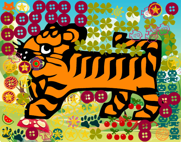 tigre en la selva super chula