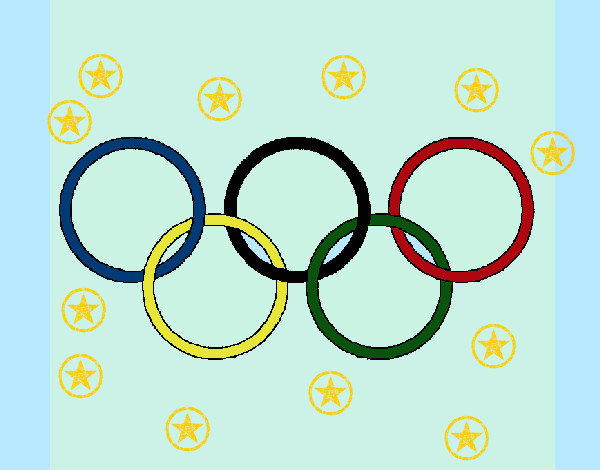 Dibujo Anillas de los juegos olimpícos pintado por manster
