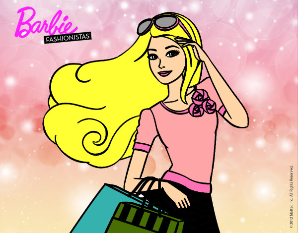 Dibujo Barbie con bolsas pintado por neruxxi