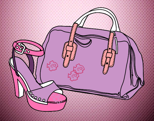 Dibujo Bolso y zapato pintado por heather