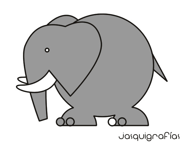 Dibujo Elefante grande pintado por elefante