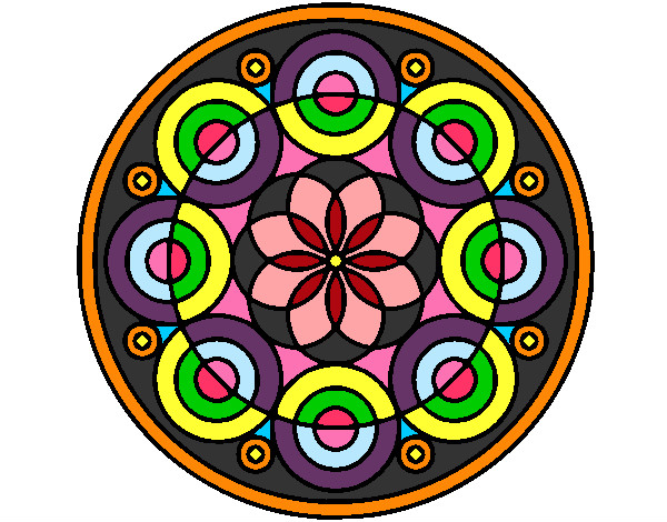 Dibujo Mandala 35 pintado por Mariell