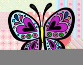 Dibujo Mandala mariposa pintado por Amadix