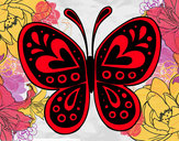 Dibujo Mandala mariposa pintado por Liria2000