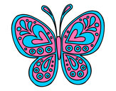 Dibujo Mandala mariposa pintado por zuleymau