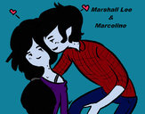 Dibujo Marshall Lee y Marceline pintado por IMarcy