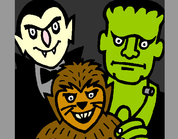Dibujo Personajes Halloween pintado por zoeliux