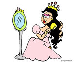 Dibujo Princesa y espejo pintado por Elena2000