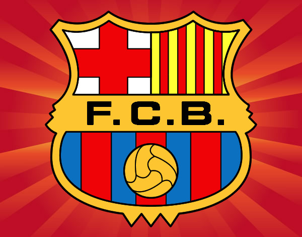 Dibujo Escudo del F.C. Barcelona pintado por fizquie