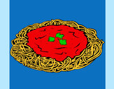 Dibujo Espaguetis con queso pintado por catitaflo
