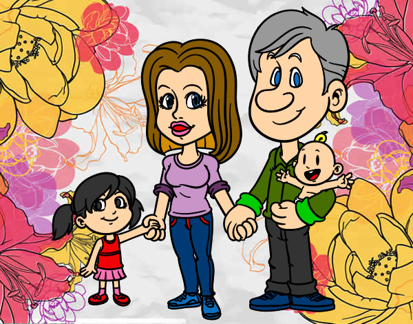 Dibujo Familia feliz pintado por fizquie